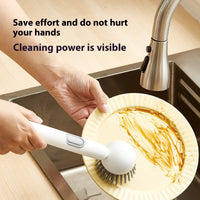 Long Handle Liquid Adding Rotating Wok Brush Kitchen Special Multifunction Cleaning Brush